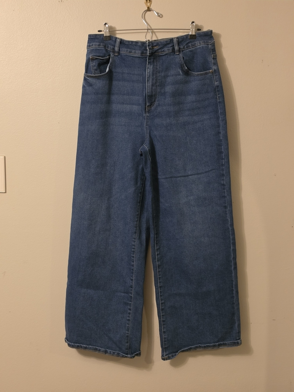 WELL WORN Women's Wide Leg High-Rise Blue Denim Jeans SIZE 12/32.